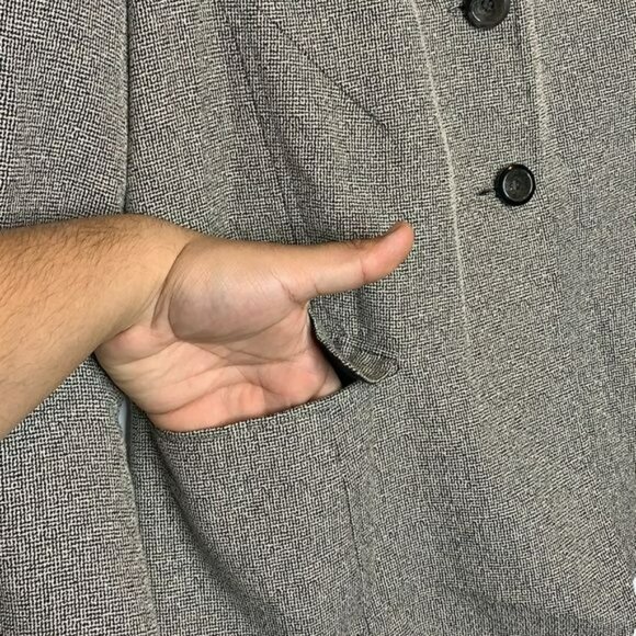 Larry Levine Classics Womens Two Button Suit Jacket Black White 14 PLUS SIZE - Picture 4 of 6